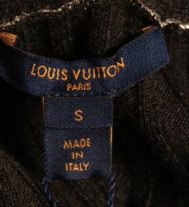 Louis Vuitton Louis Vuitton Gold Rib Knit Coated Wool Cardigan, Packshot View