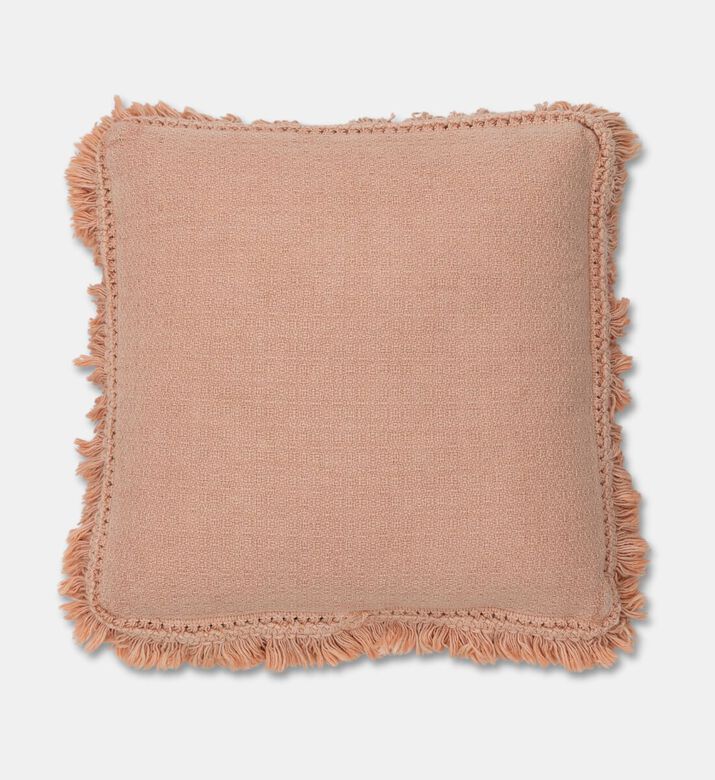 Home Deco and More Celeste Cotton Square Filled And Vaccumed Cushion, Light-pink, Packshot View