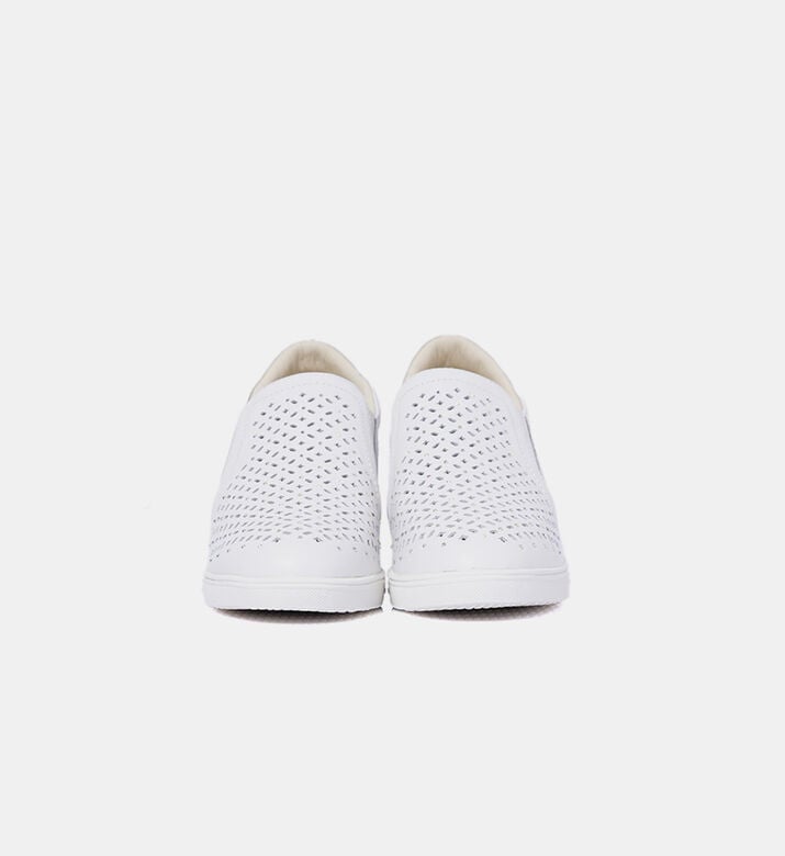 Baldinini Diamond Pattern Slip-on Sneakers, White, Eu-41, Packshot View