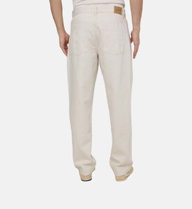 بنطال بجيوب منزلقة بساق مستقيمة