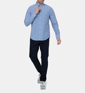 قميص مخطط بأكمام طويلة