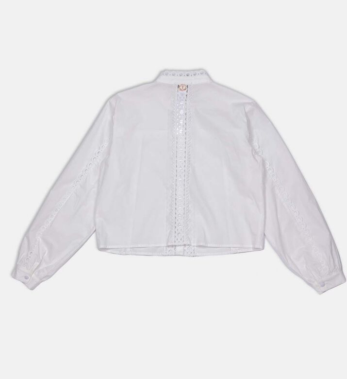 Inlay-embroidery Poplin Shirt