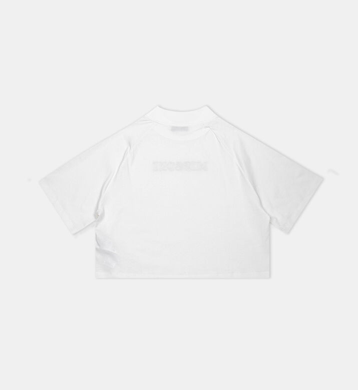 تيشيرت قصير بلوغو مزين بالترتر