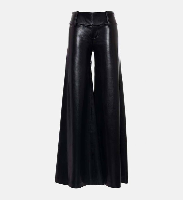 Alice and Olivia Faux Leather Wide-leg Pants, Packshot View