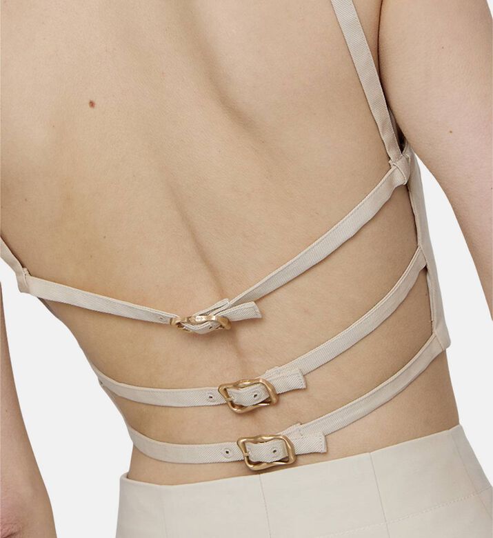 Loren Square-neck Crop Top