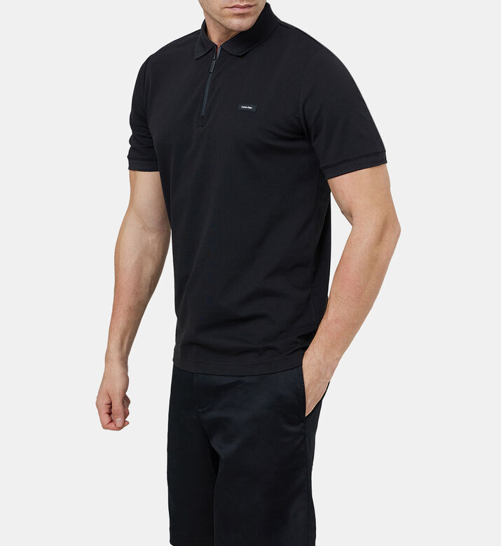Thermo Tech Logo Collar Zip Polo