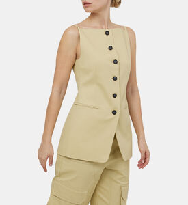 Cotton Gabardine Waistcoat