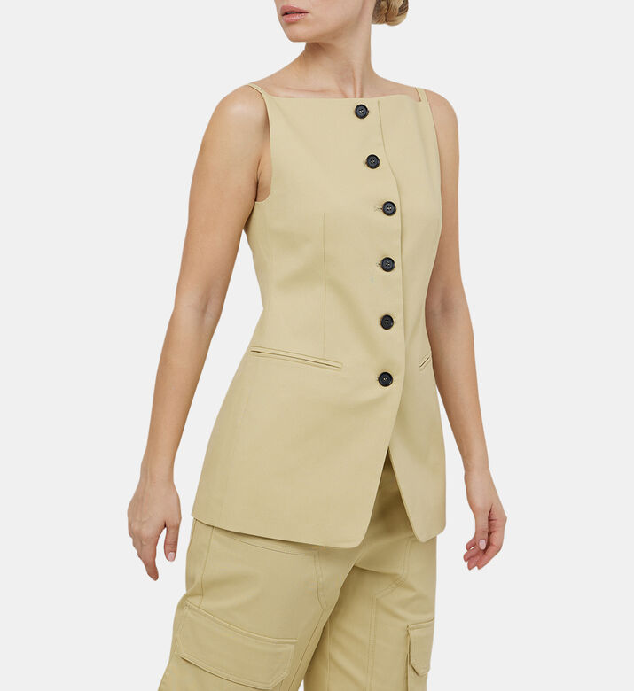 Cotton Gabardine Waistcoat