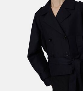 Raglan Sleeve Short Trench Coat