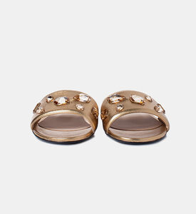 شبشب أنيتا مسطح مرصعة بأحجار الراين