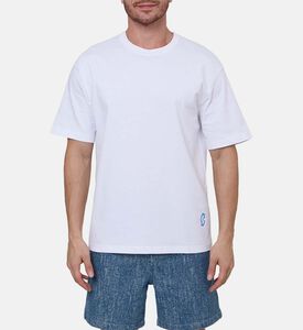 تيشيرت قطن عضوي بياقة دائرية وقصة مستقيمة