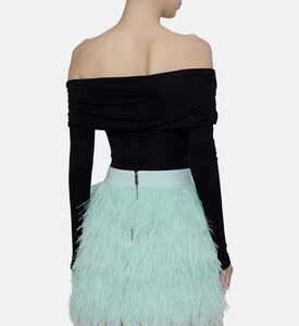 Asymmetric-neck Bodysuit