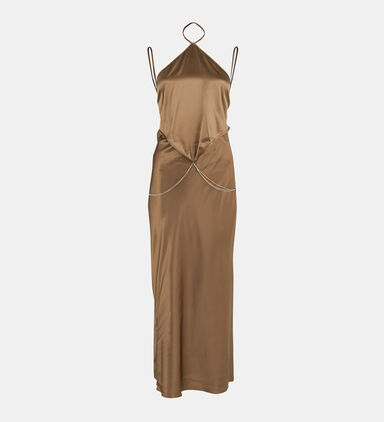 Waist Chain Two-piece Midi Dress