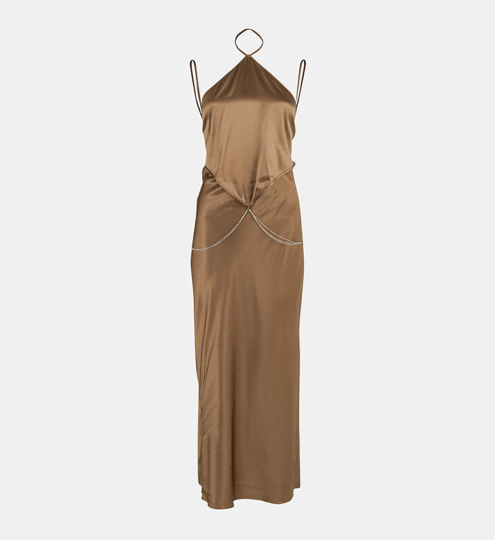 Waist Chain Two-piece Midi Dress