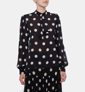 The Kooples Polka Dot-print Long-sleeve Blouse, Model View