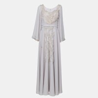 Ruffle Detail Long-sleeve Dress