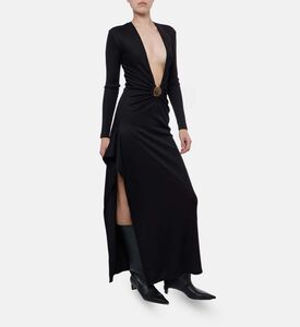 Christopher Esber Buckle-detail Long-sleeve Dress, Model View