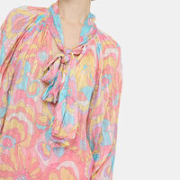 Ribbon Collar Shirt