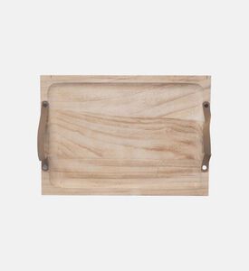 Wooden Rectangular Handled Tray 36x26x2 Cm