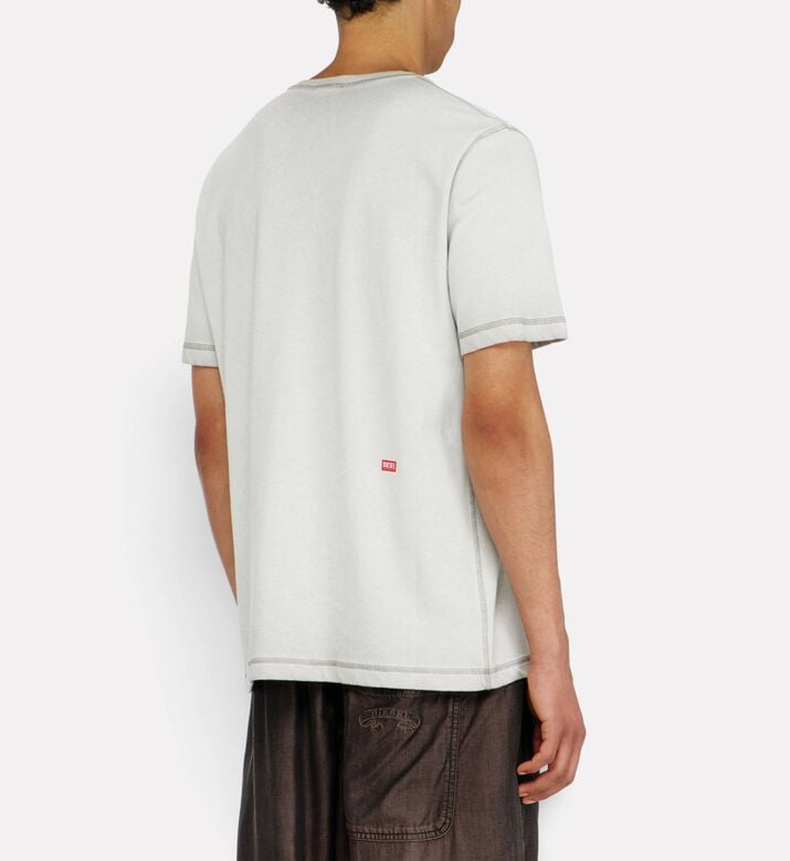 Diesel Contrast Stitch Crewneck T-shirt, Model View