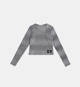 Stripped Assymetric Neck Blouse Stripped Assymetric Neck Blouse