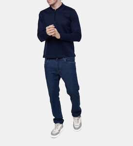 Half-zip Collar Long Sleeve Polo