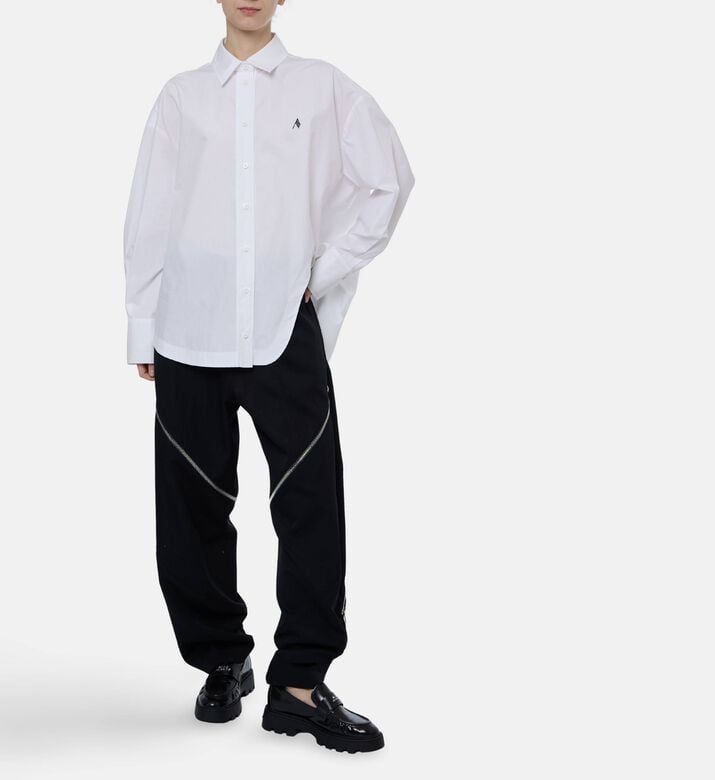 The Attico Logo-embroidery Long-sleeve Shirt, Model View