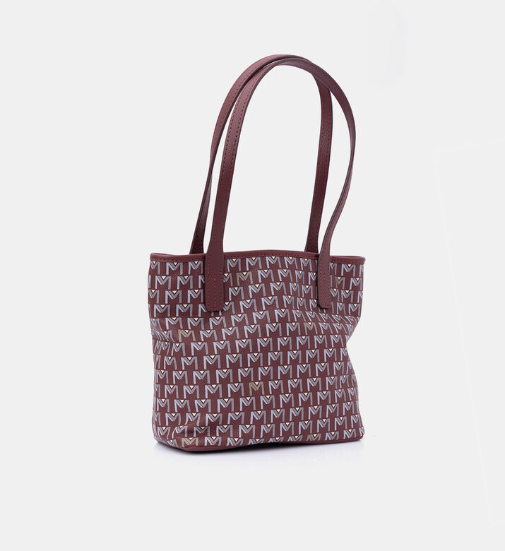 Maya.M Vegan Leather Micro Tote Bag, Burgundy, Packshot View