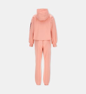 طقم بدلة رياضية بلوغو للبنات الصغيرات