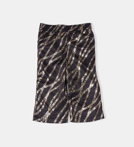 بنطال واسع الساقين بنقشة سلسلة ذهبية