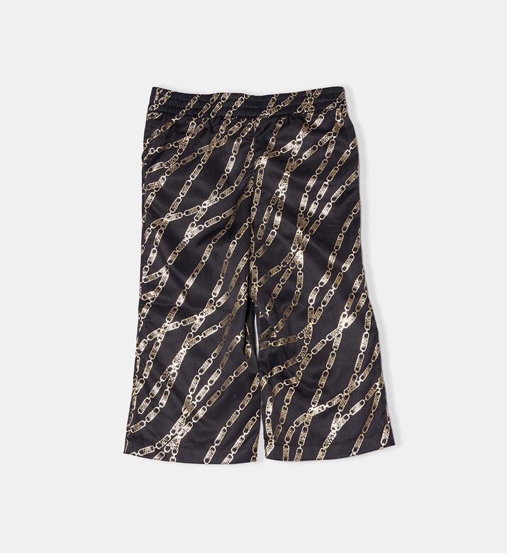 Gold Chain Pattern Wide-leg Pants