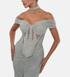 Zeena Zaki Set, Grey, L, Model View