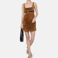 Sleeveless Suede Dress