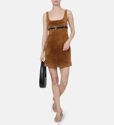Sleeveless Suede Dress