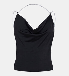 بلوزة كورال كريستال بياقة مطوية