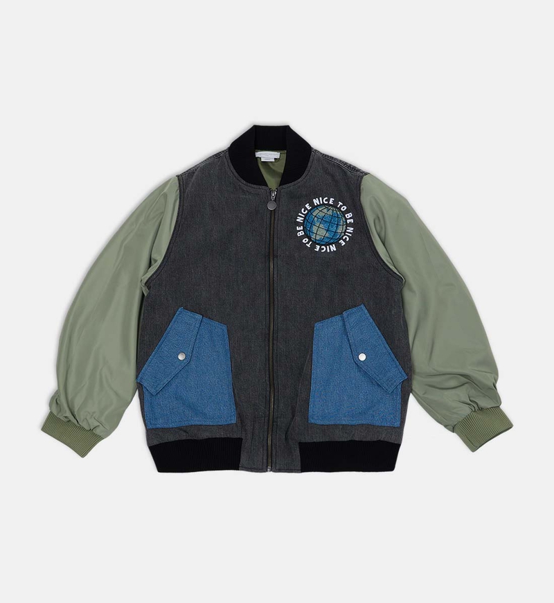 Puff Long-sleeve Zip Fastening Jacket