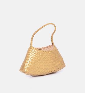 Dragon Diffusion Rosanna Woven Leather Baguette Bag, Gold, Packshot View Dragon Diffusion Rosanna Woven Leather Baguette Bag, Gold, Packshot View
