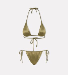 Reborn Bronze Shimmer Triangle Bikini Set, Gold, S, Packshot View