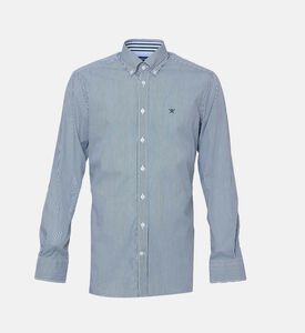 قميص إسنشال بأكمام طويلة ومقلم