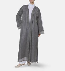 BARG Shimmering-finish Matching Scarf Abaya, Model View