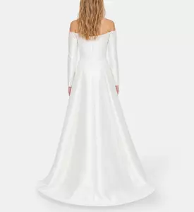 L Atelier Du Luxe Mikado Lace Appliqu&eacute; Gown, Model View