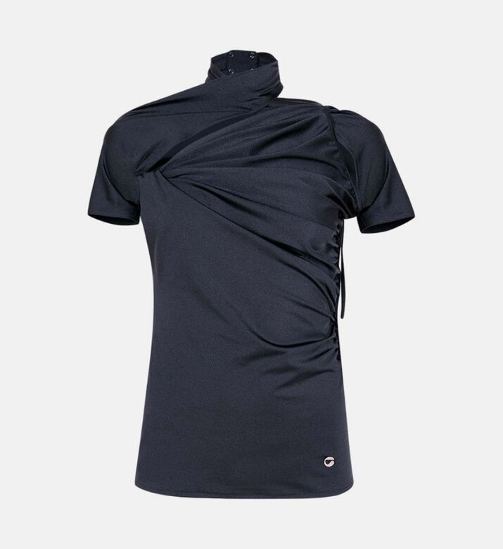 Asymmetric Draped Cut-out Top