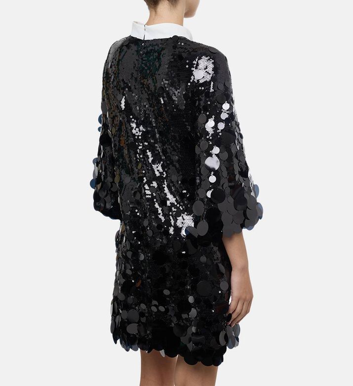 Edward Achour Paris Sequined Oversized Mini Dress, Model View Edward Achour Paris Sequined Oversized Mini Dress, Model View