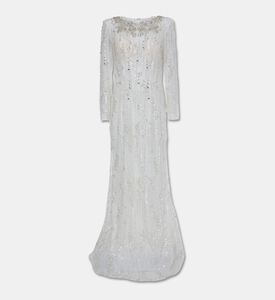 Michael Cinco Beaded Fringe Long Evening Gown, Packshot View