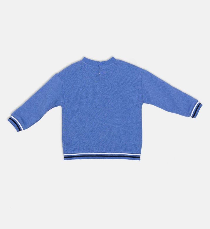 Printed Striped Ribbed Hem Cuffs Long-sleeve Sweatshirt