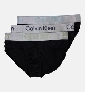 Calvin Klein Logo-print 3-pack Regular-fit Briefs, Packshot View