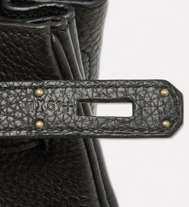 Hermes Preowned Hermes Noir Togo Leather Palladium Finish Birkin 30 Bag, Packshot View