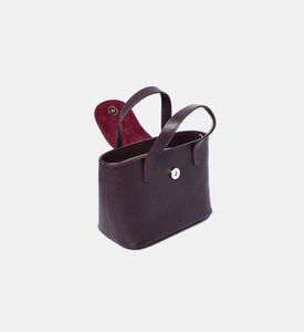 Maya.M Leather Logo-lock Handbag, Burgundy, Packshot View