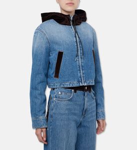 Marni Contrast Hood Cropped Jacket, Model View