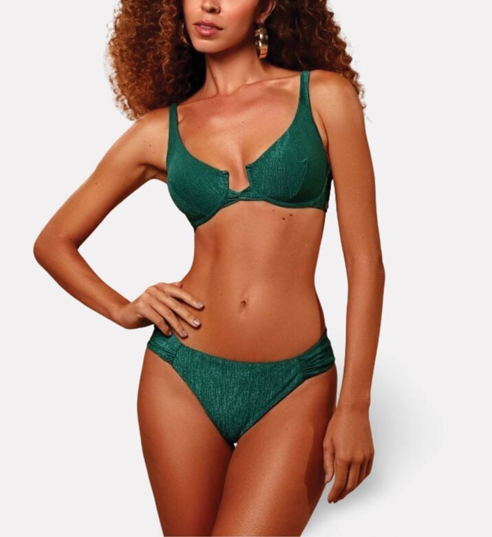 Karla Vivian Shimmering Underwired Top, Model View